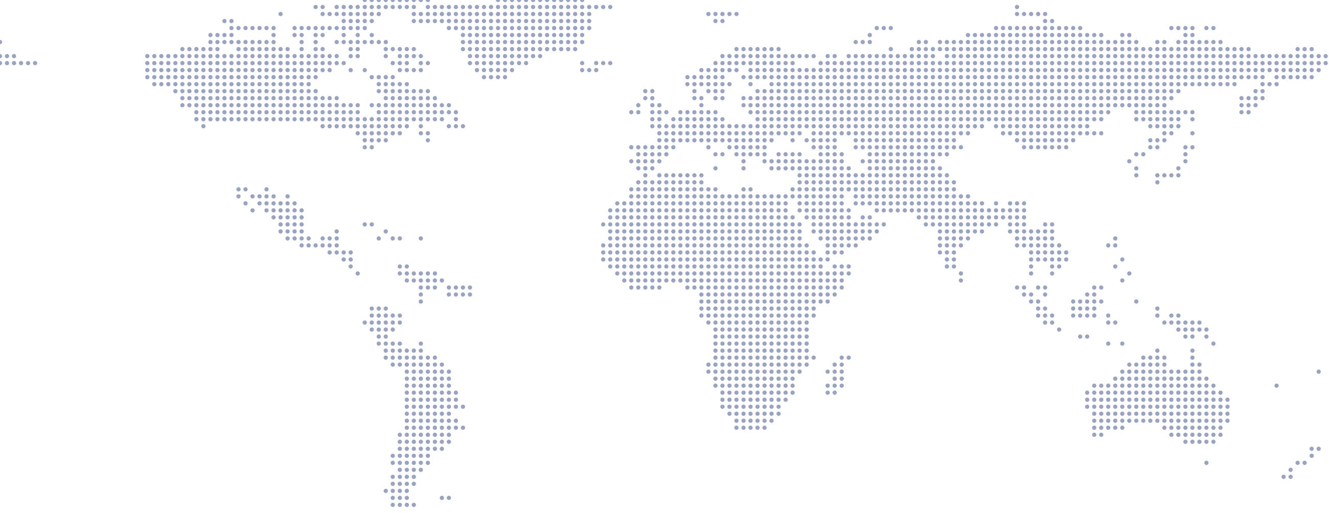 Dotted world map of 57Blocks office locations
